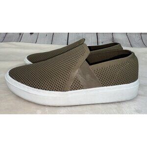 EILEEN FISHER Women’s Brown White Slip-On Sneakers Classic Woven Desig Size 9